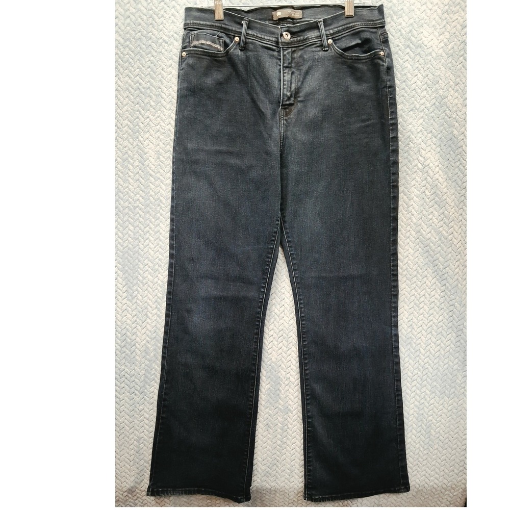 Levis 512 Perfectly Slimming Bootcut Jeans Dark Wash Blue 14M W32 L32 Cowgirl